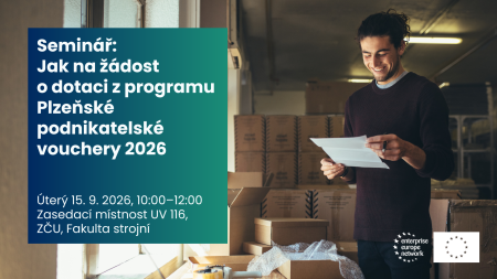 Seminář: Jak na žádost o dotaci z programu Plzeňské podnikatelské vouchery 2026